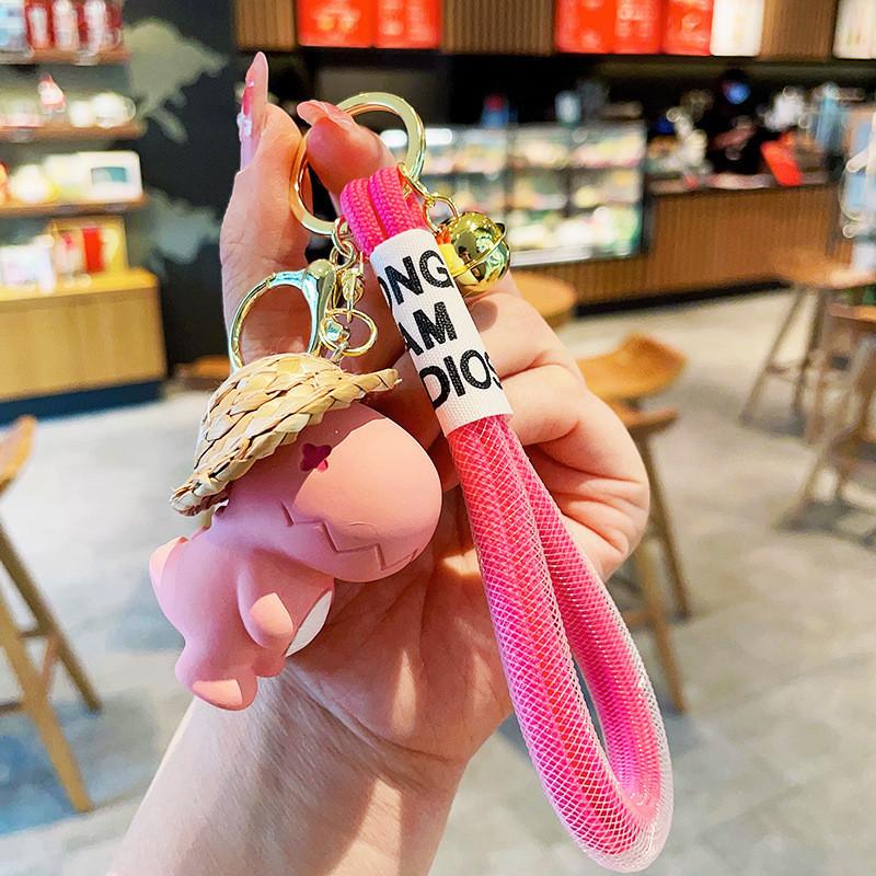 Adorable Cartoon Dinosaur Keychain In Eye-catching Colors Ideal For All Occasions