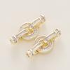 1/2Pcs/Pack 14/18K Gold Plated Inlaid Zircon Connector End Caps Fastener Clasps for DIY Jewelry Bracelet Making Accessories