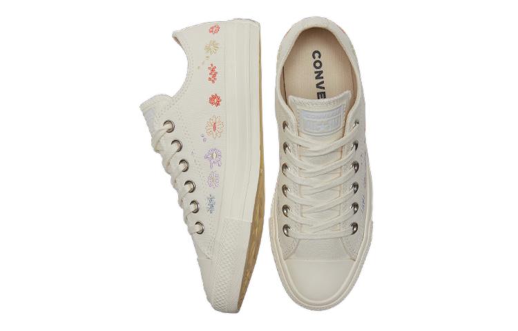 Chuck Taylor All Star Wmns Converse Low 'Embroidered Floral - Egret' Women's A01595C