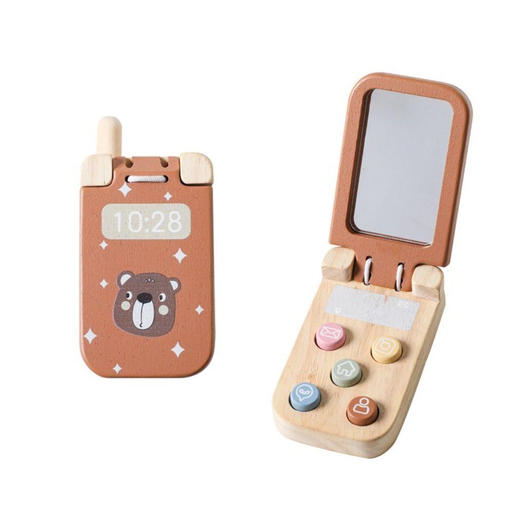 Flip Cell Phone Toy Bear Sensory Toys Creative Baby Montessori Toy