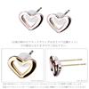 LOKUMI Made in K18 Open Petite Heart Heart Nickel Earrings, Japan, 18K, Post, K18, Hypoallergenic, Heart, Stud, Small, Small, Women's, Simple,