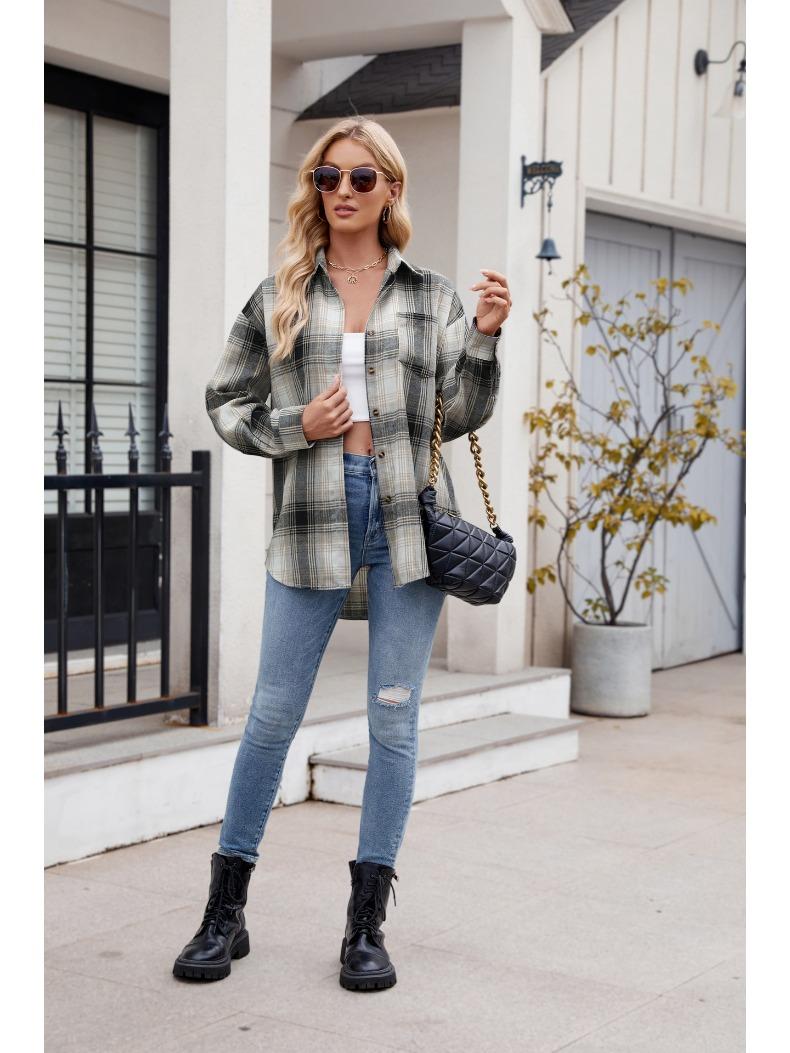 Женская клетчатая рубашка — фото 6