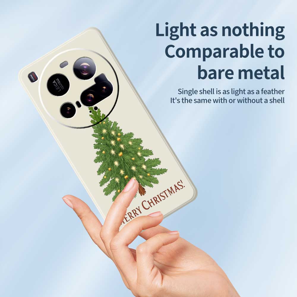 For Xiaomi 15 Ultra Case Christmas Tree Pattern Printing Straight Edge TPU Phone Back Cover