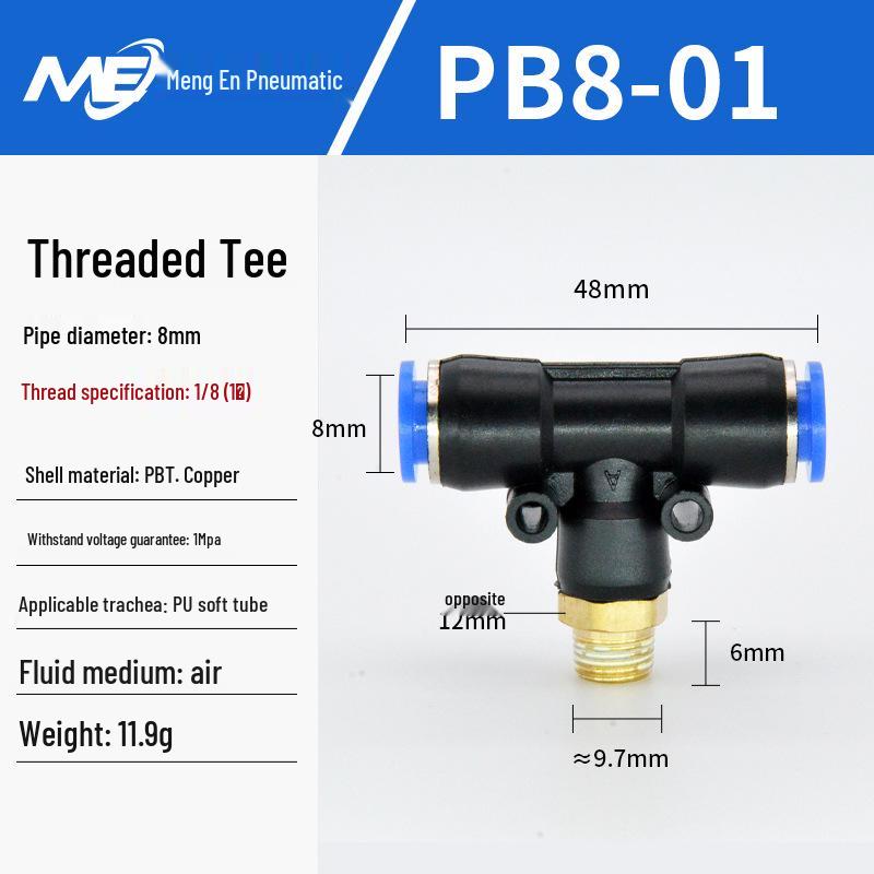 Copper Corrosion-Resistant Pneumatic Quick Connector Fitting for Air Compressors