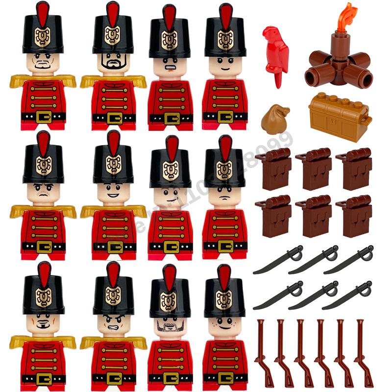 Medieval Military Building Blocks Roman Officer Soldier Knight Imperial Army Head Of State Elf Hunter Lion King War Horse Brick