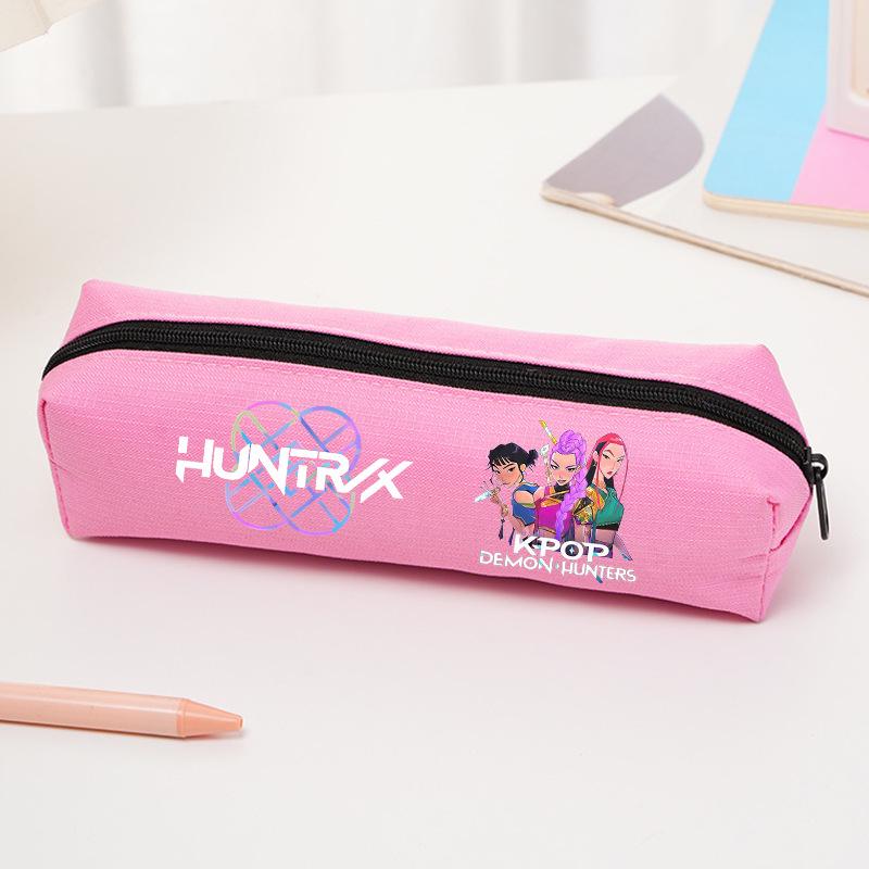 K-pop Demon Hunter Girl Group Pencil Case - Cartoon Oxford Cloth Stationery Bag for Primary School Students