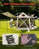 Pop up Gazebo Screen Tent, 4.57 x 4.57 m, 13-Sided Spherical Camping Canopy Tent with Removable Top & Carry Bag, Quick-Set & Bite-Proof, Screen House