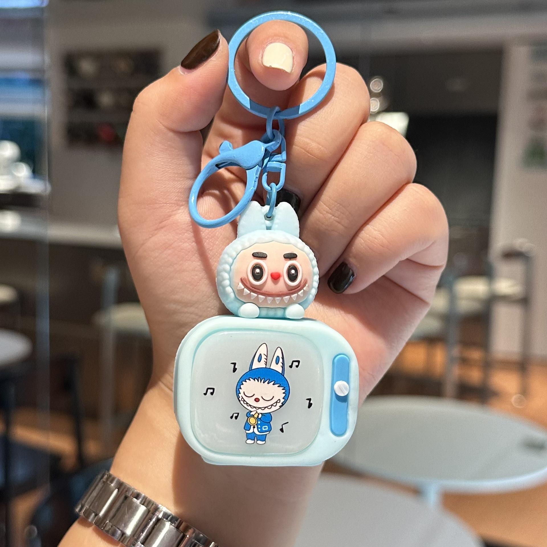 

Kawaii Labubu Ночной светильник Кукла Брелок Студенческий школьный ранец Сумка Украшения Украшения Брелоки небесно-голубой