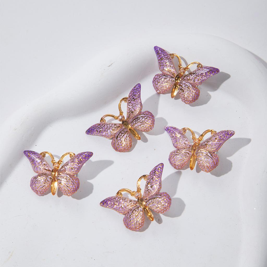 5PCS Sweet Macarons Gradient Color Cute Butterfly Girl Hairpins Women Headwear Princess Barrette Girls Hair Accessories