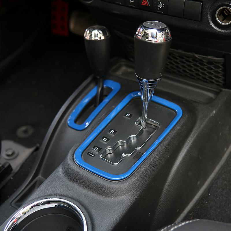 ABS Auto Getriebe Trim Dekoration Abdeckung Aufkleber Fit für Jeep Wrangler JK 2011-2017 Innen Zubehör
