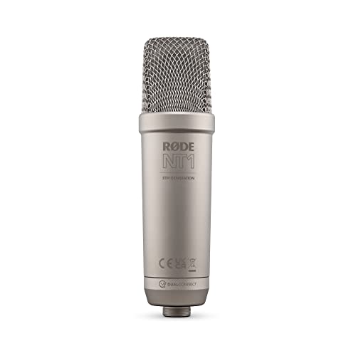 RODE Microphones NT1 (5th Generation) Condenser Microphone, Silver NT1GEN5