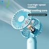 Kingdee Handheld Mini Fan, Small Desktop Electric Fan, Dorm Fan, Mini Outdoor Desk Office Powerful Rechargeable High-Power Small Fan, Blue