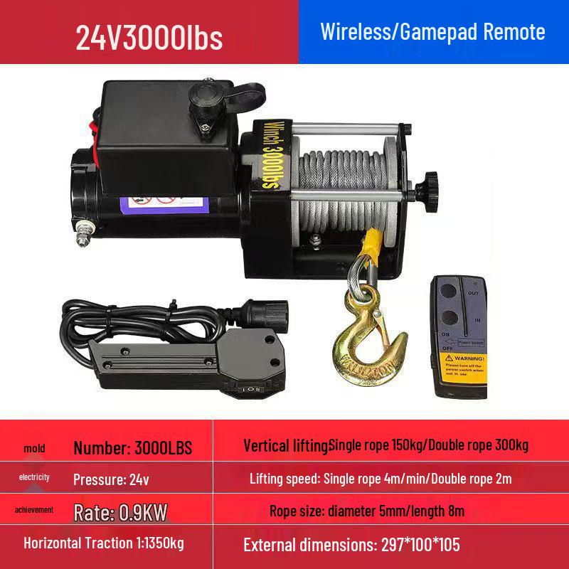 12V/24V Electric Off-Road Car Winch & Hoist