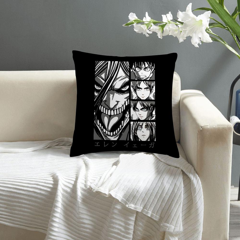 Nordic A-Attack On T-Titan Pillow Case Sofa Decorative Home Double-Sided Printing Short Plush Cushion Cover Throw Pillow Cover