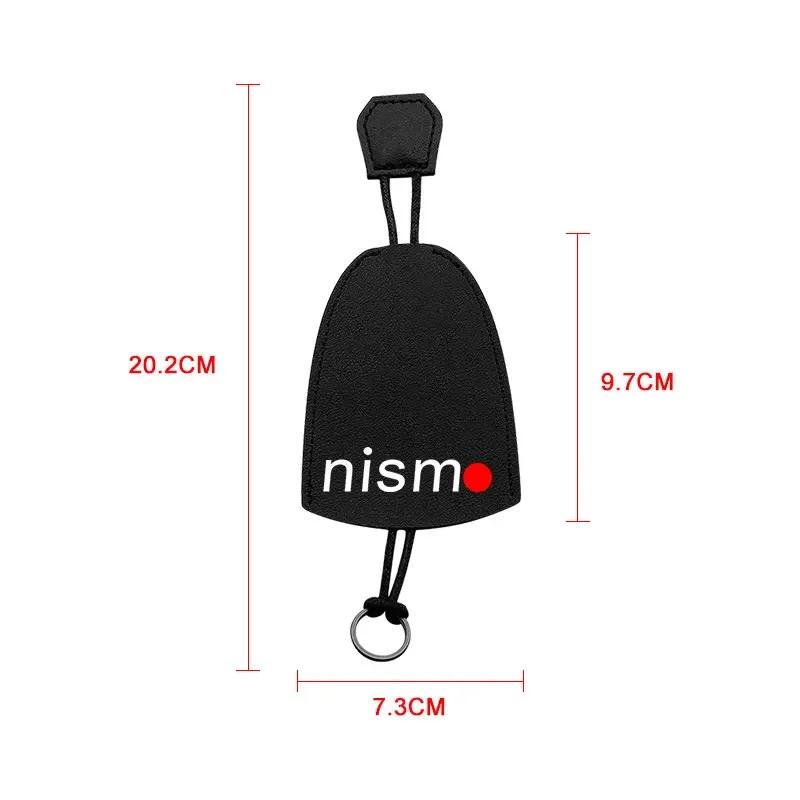 

Leather Car Key Case Cover Protective Shell For Nissan Nismo Logo Tiida Teana Qashqai Juke X trail Note Almera Skyline Styling
