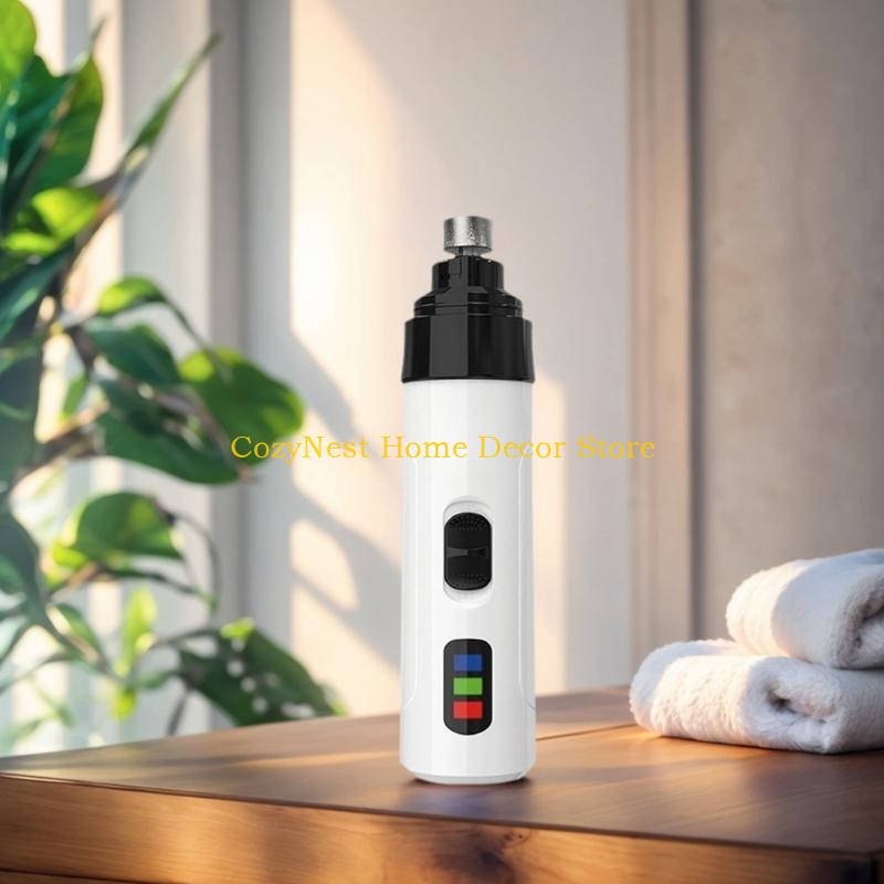 92MF USB Rechargeable Pet Grinder For Dog Cats LED Trimmer Quiet Motor Grooming Tool for Small Animal Home Use