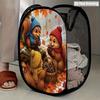 1Pcs Autumn Sunflower Pumpkin Series 3 Pop-Up Laundry Hamper Expandable Mesh Hamper Basket for Room Bedroom Bathroom Organization Contemporary Storage