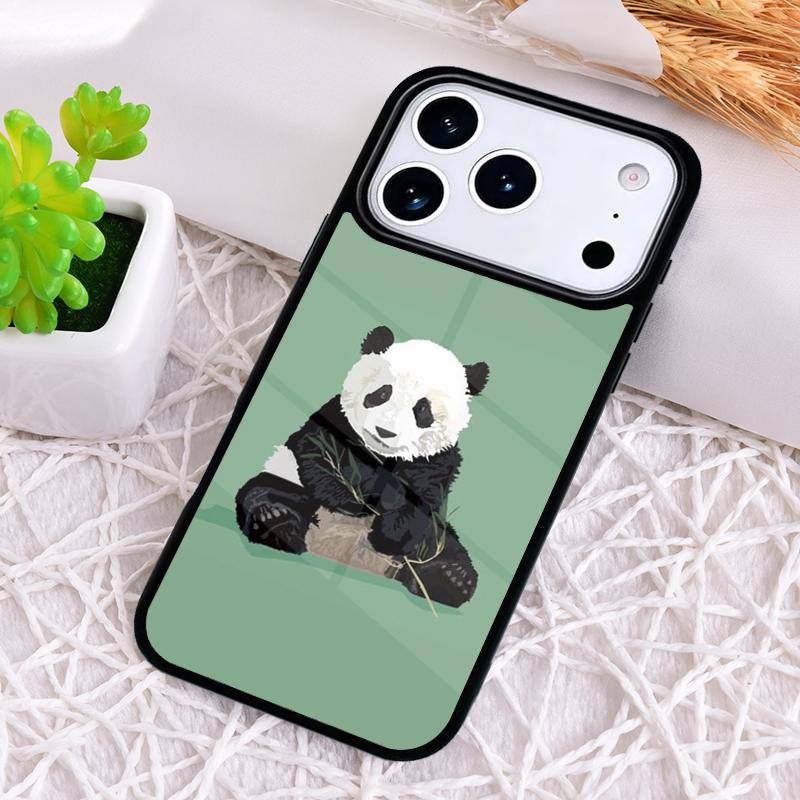 Cute Panda Fashion Phone Case for iPhone 17 Air 16 15 11 12 14 13 Pro Max Shockproof Cover