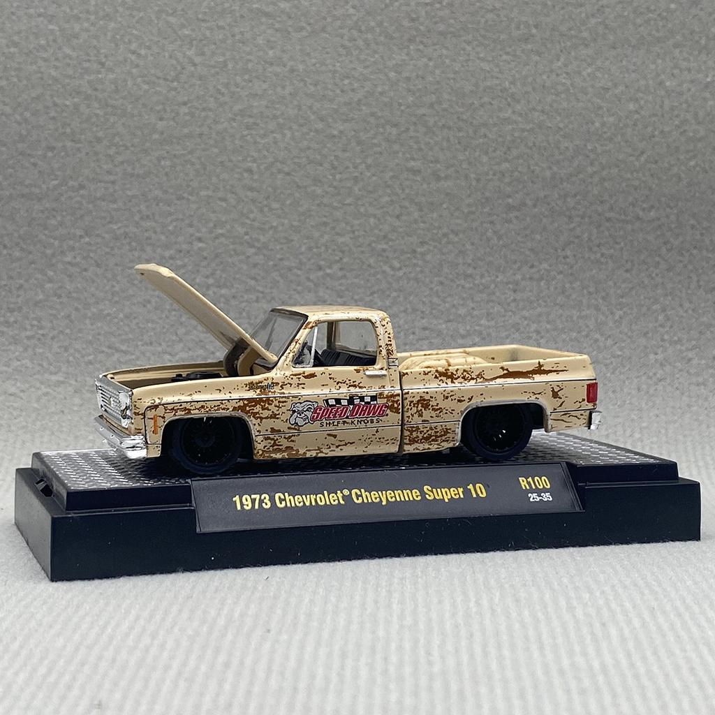 M2 Machines 1:64 Scale Diecast Alloy 1973 Chevrolet Cheyenne Super 10 Toys Cars Model Classic Adult Gift Souvenir Static Display