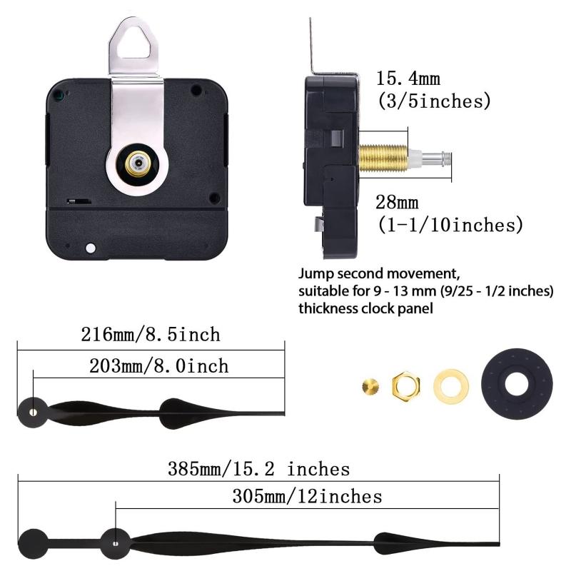 1 Set 12inch Quartz Clock Repair Movement Hands For DIY Silent Large Wall Clock Repair Clock Mechanism Parts