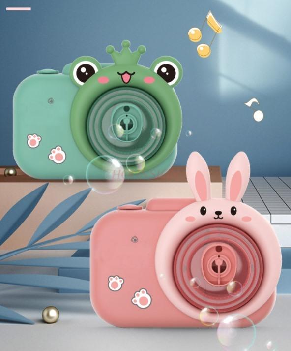 Electric Lighting Music Children'S Cartoon Camera Bubble Machine