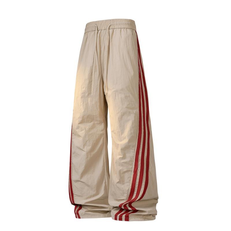 Dünne Hosen Amerikanische Seitenstreifen Schnelltrocknend Herren- und Damen-Weitbein-Freizeithosen