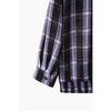 Benetton Smoking Hem Check Sheer Blouse Babl96631