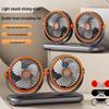 USB Rechargeable Dual-Head Desktop Fan for Home and Car, High Wind Power Air Circulator