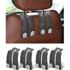Headrest Hooks For Car, 4 Pack Car Seat Back Organizer Storage Hook, Double Hook Car Seat Hooks For Hanger Purses And Bags, Leather Purse Holder For