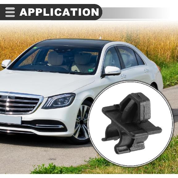 Motoforti Hood Prop Rod Clip Retainer,for Honda Ridgeline 2006-2014,Plastic,Black