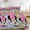 Custom 3pcs Minnie Polka Sparkle Bow Bedding Sets For All Sizes New 104D Printed Bed Cover Comforter Duvet Cover Pillowcase Bedroom Decoration