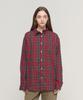 Cargo Bros For Woman Tone-Down Check Oversized Cotton Shirt (Red)