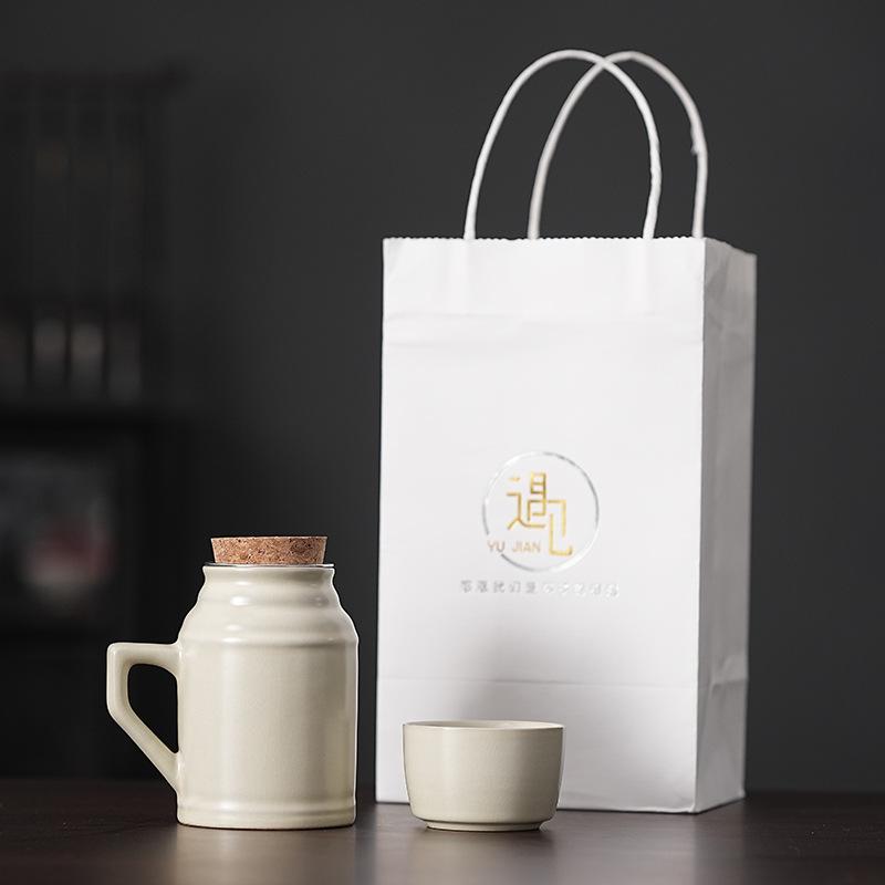 Ru Kiln Small Warm Pot Gift Box Household with Lid Filter Cup Large Capacity Ceramic Office Teapot  Ceramics Tea Set