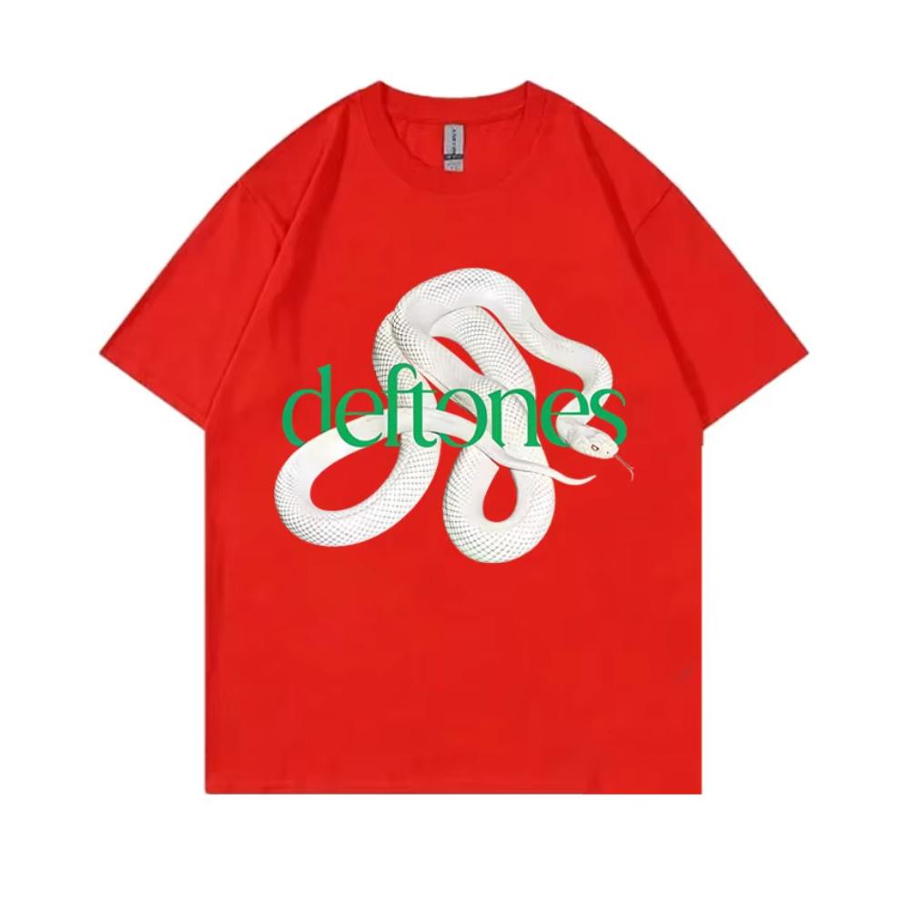 Rock Band Deftones Magliette Musica Privata Grafica Serpente Maglietta Uomo Donna Vintage Alternativo Heavy Metal Maglietta Oversize Top