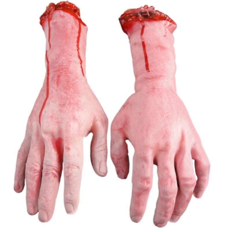 Scary Blood Bandage Broken Severed Hands Halloween Bloody Cloth Strips Haunted House Decorations Blood Gauze Bandage
