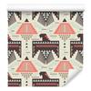 Ethnic Pattern Wallpaper White 50x1000