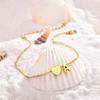 Bohemia A-Z Letter Initial Anklet for Women Gold Color Heart Alphabet Ankle Bracelet Beach Party Travel Fashion Foot Jewelry