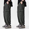 Khaki Overalls Men's Autumn New Loose Trendy Brand Wide-leg Pants Multi-pocket Straight Casual Pants