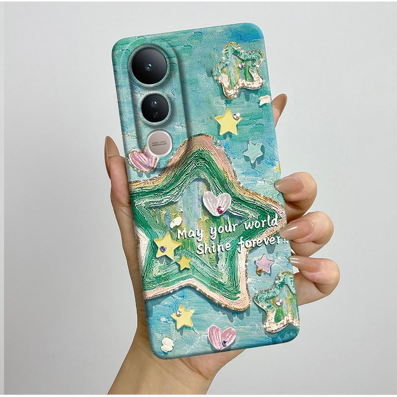 For Vivo V50 Lite 5G Phone Case Aesthetic Luxury Soft Silicone Shockproof Camera Lens Protective Back Covers Anti Slip Fundas