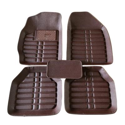 Car Foot Mat Universal Full Wrap Wear Resisting Fine Workmanship Floor Mats For Vehicles Coffee
