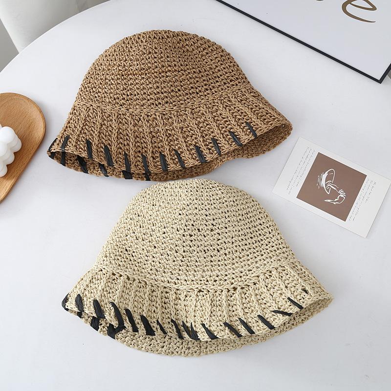 Spring and Summer Outdoor Breathable Travel Windproof Bucket Hat Solid Color Sunscreen Fisherman Hat Autumn Basin Hat