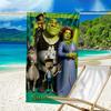Ultra-weiches Strandtuch mit Shrek-Thema, ideal für Pool - Camping, Tauchen - Perfekter Reisebegleiter, Lebendiges Strandtuch.