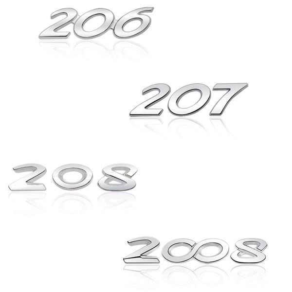 3D Metal Car Stickers Trunk Emblem Badge Decal For 206 207 208 301 307 308 406 408 508 5008 2008 3008 4008 Car Styling