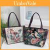 Ethnic Style Embroidered Canvas Handbag With Zipper Closure For Casual Daily Use