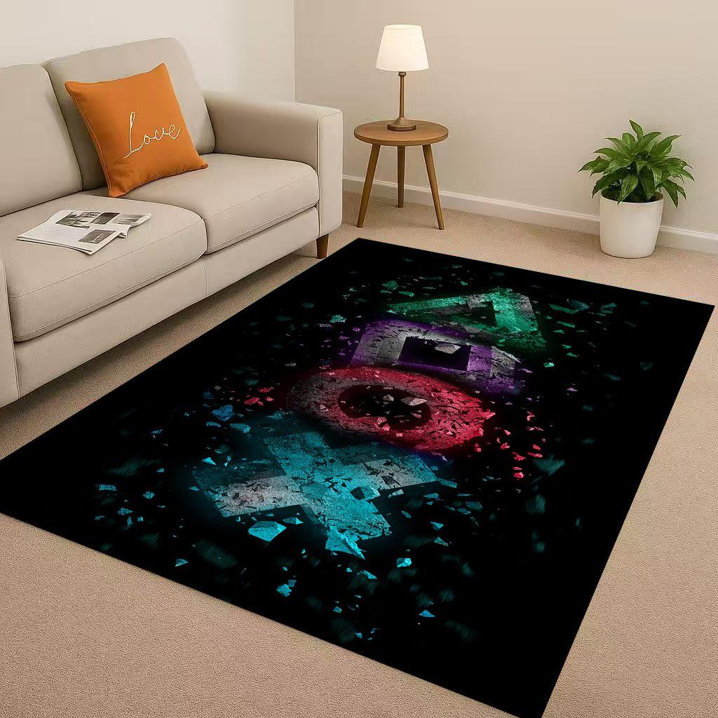 Classic Game Zone Sign Gamer Controller Living Room Non-Slip Area Rug Carpet for Bedroom Kids Playroom Sofa,Home Decor Doormat