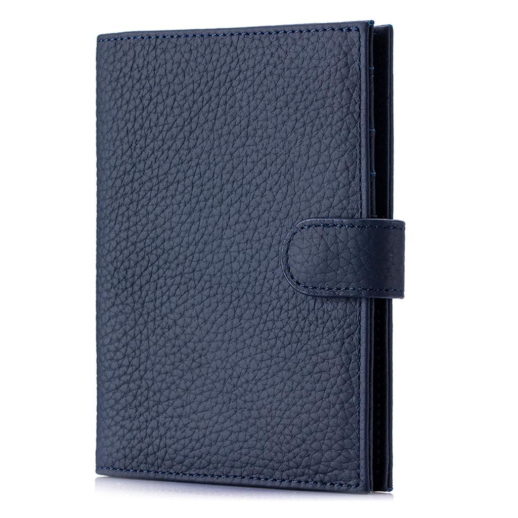Bearneko Genuine Leather Bifold Passport Passport Passport Card Case with Multifunctional Storage Perfect for Domestic and International Travel