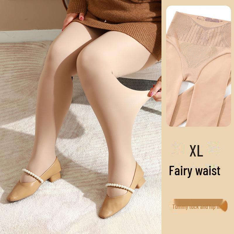 Black Sheer Pantyhose with High Waist & Tummy Control - Floral Fairy Design for All Seasons