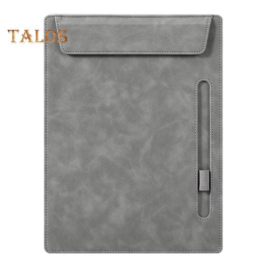 Искусственная кожа твердый картон с магнитным зажимом для страниц формат А4 папка-планшет с держателем для ручки органайзер для документов блокнот для записей для отеля офиса больницы серый 849₽