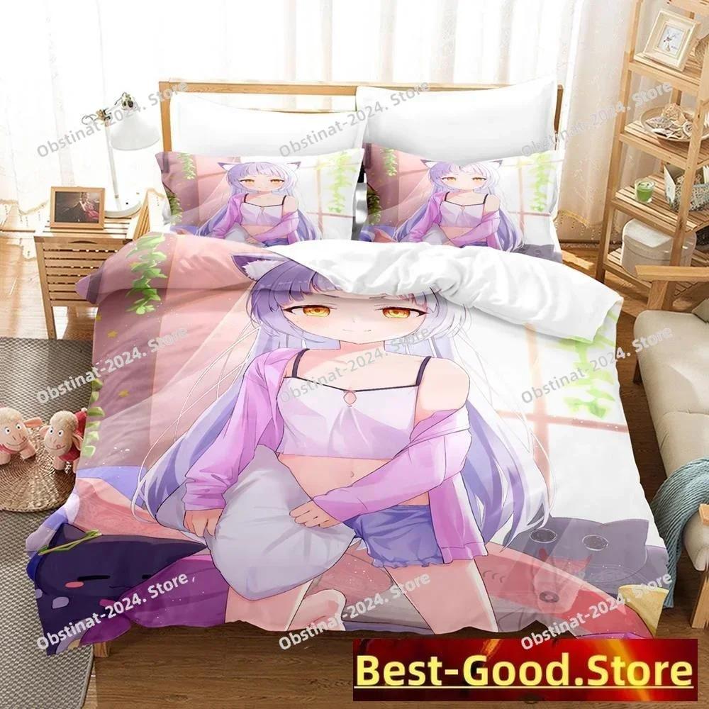 Murasaki Shion Bedding Set Printed single Comforter Duvet Cover Pillow Case 3 Pieces Kids Adult Size Anime Kawaii Girl Bed