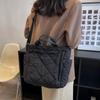 Korean Style Quilt Puffer Bag Casual Underarm Tote Bag Storage Bag Down Bag  Office Worker